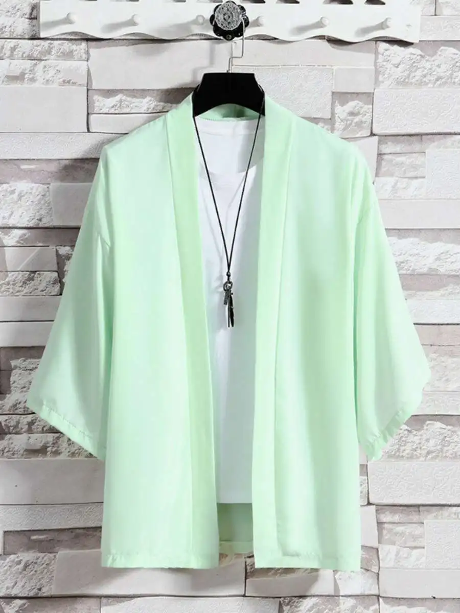 

Свободное солнцезащитное пальто из ледяного шелка, однотонная ветровка, летняя верхняя одежда, длинная повседневная одежда для подростков