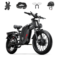 TIFGALOP 2000W Electric Bike for Adults 52V 24AH Full Suspension Shock Absorption 20 Inch Fat Tire Up to 60 Miles