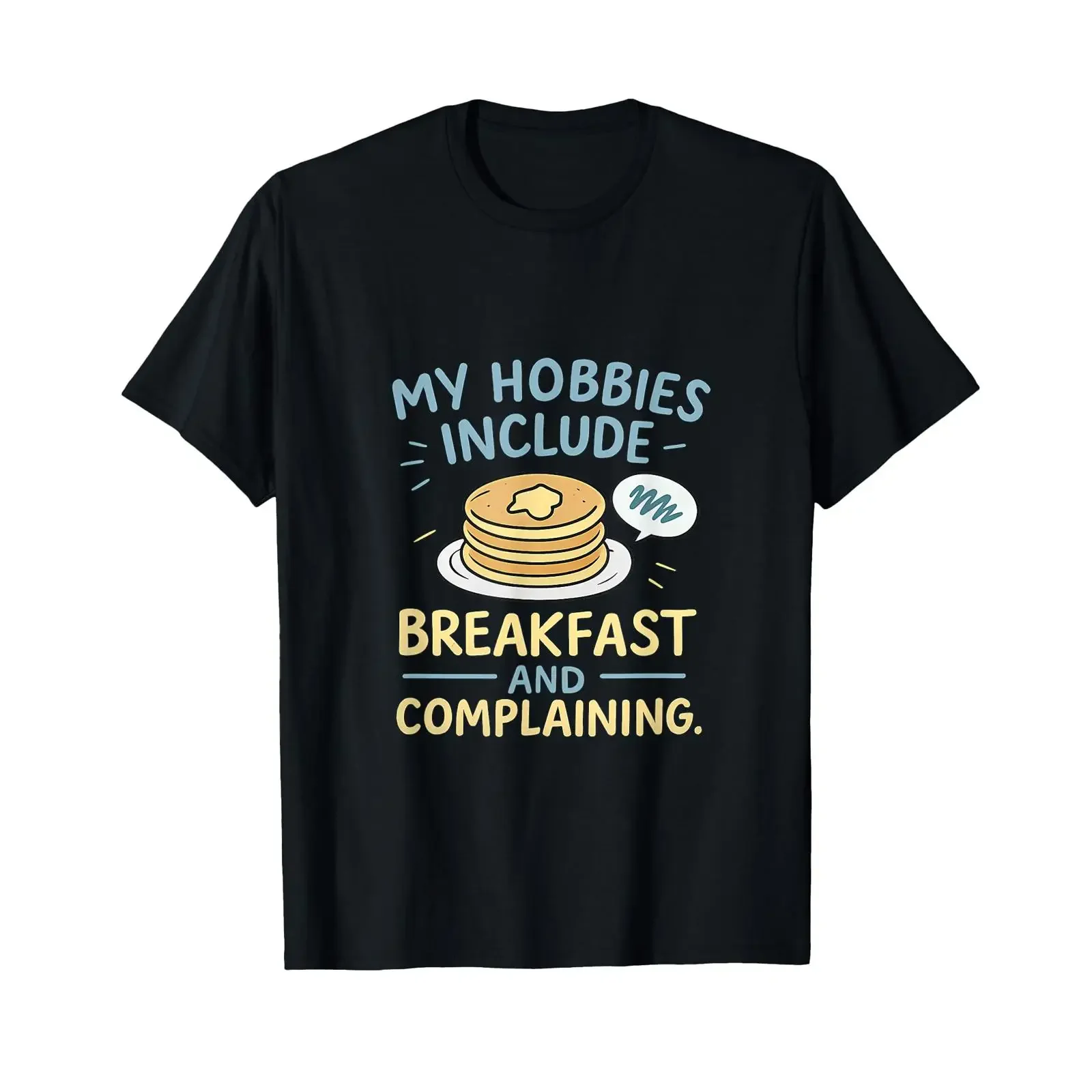 Funny Sarcastic Pancake Breakfast Complaining T Shirt vintage Washed graphic streetwear Casual Comfortable Unisex Breathable