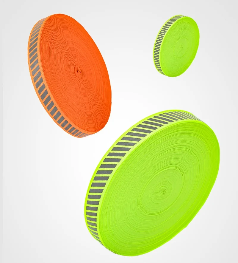 2,5 cm x 50 Jahre Twill Reflektierendes Gurtband Polyester Reflektierendes Klebeband Nähen für Kleidung – Detail 4