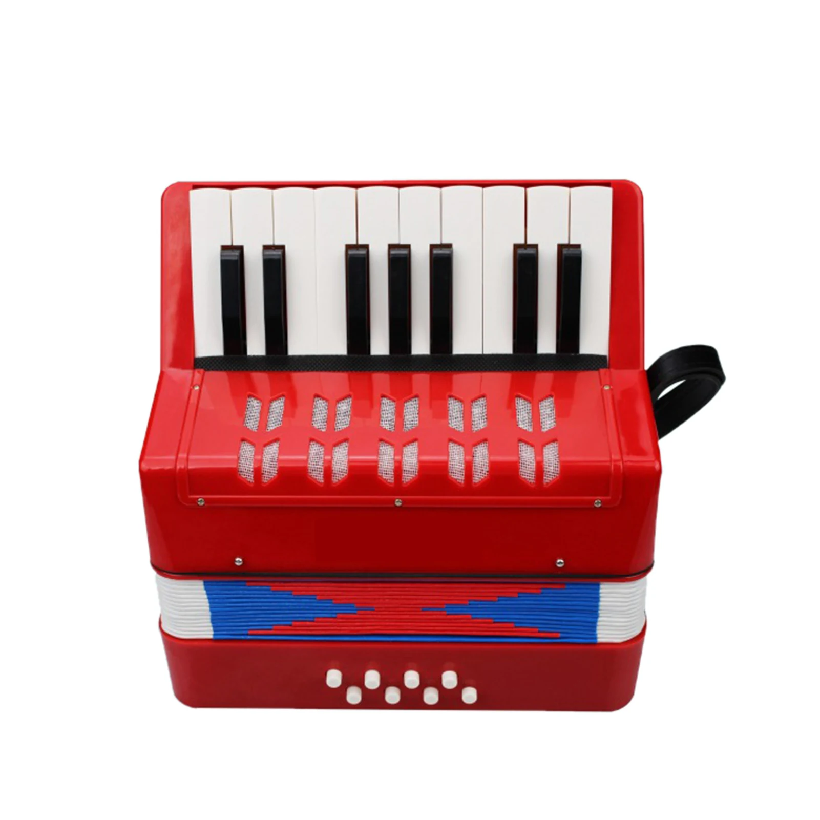 Kids Children Accordion 17-Key 8 Bass Mini Small Accordion Educational Musical Instrument for Beginner Student Birthday Gift