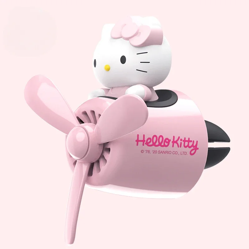 

Sanrio Car Air Freshener Hello Kitty Various Animations Rotating Propeller Aromatherapy Air Outlet Auto Perfume Accessories