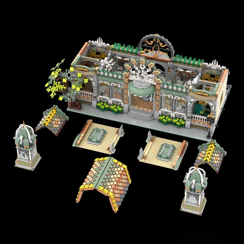 

Moc Building Bricks Modular Lven Train Station-10316 Modification Model Technology Blocks Christmas DIY Toy Construction Gifts