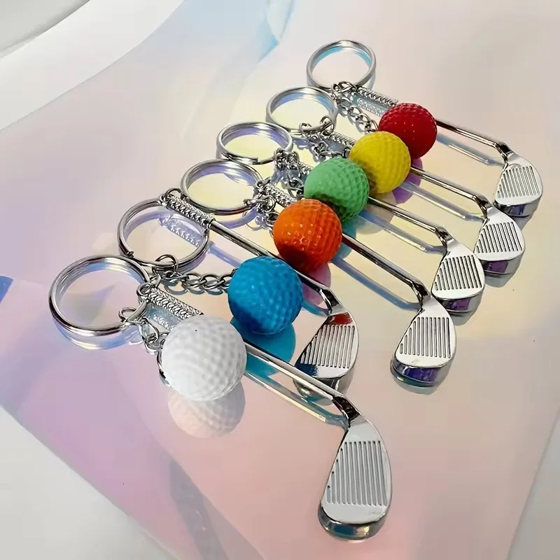 

3D Mini Golf Ball Keychain Golf Club Sport Keyring Pendant Fashion Jewelry Gift For Golf Enthusiasts Fans Backpack Teenager