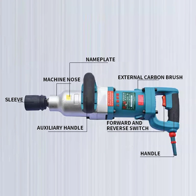 Electric Wrench S2000L Wind Cannon Auto Repair Forklift High Torque Heavy Duty Powerful High Power 220V