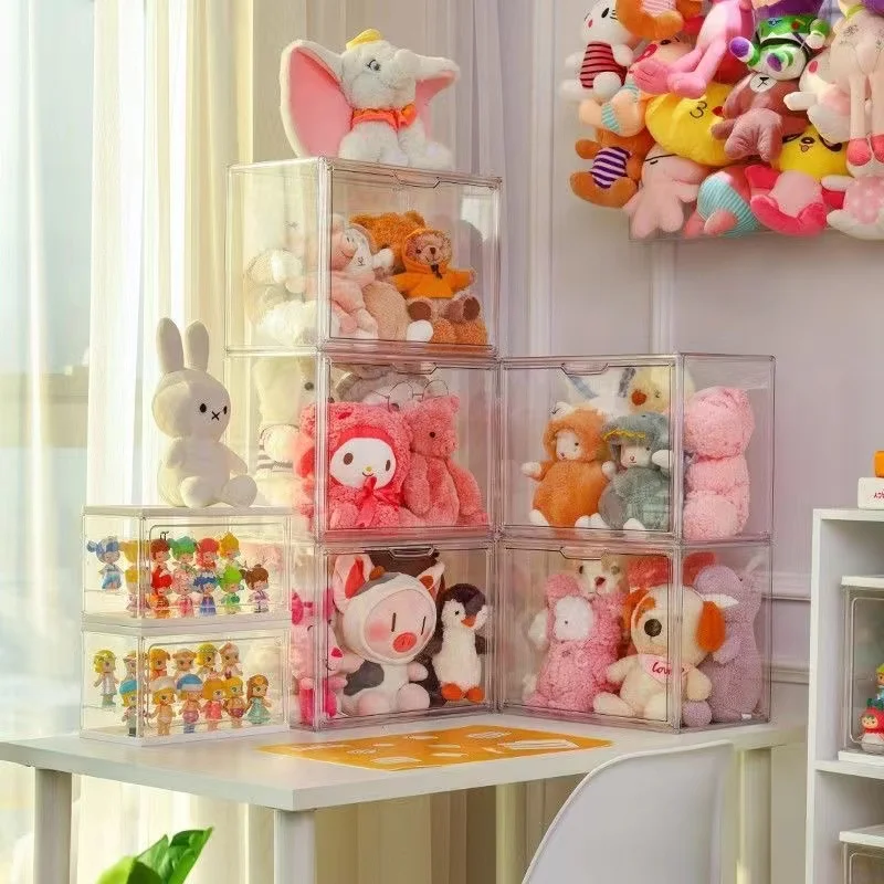 Vitrina Giratoria Protectora Para Muñecas De Peluche Y Figuras De Colección | Caja De Almacenamiento Transparente A Prueba De Polvo, Ideal Para Llaveros Y Figuras De Acción