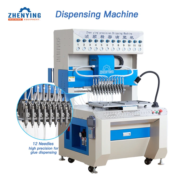 2026ZY-P08D Automatic Making Lovely Dripping 3d Pvc Silicone Patch Dispensing Machine for Label Keychain
