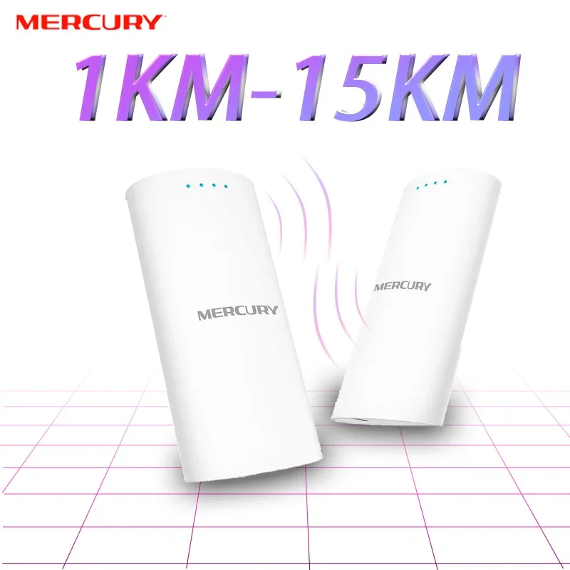 머큐리 5.8G 와이파이 리피터, 900Mbps 무선 야외 브리지 라우터, 포인트 투 포인트 와이파이 신호 증폭기, 와이파이 범위 15km 증가