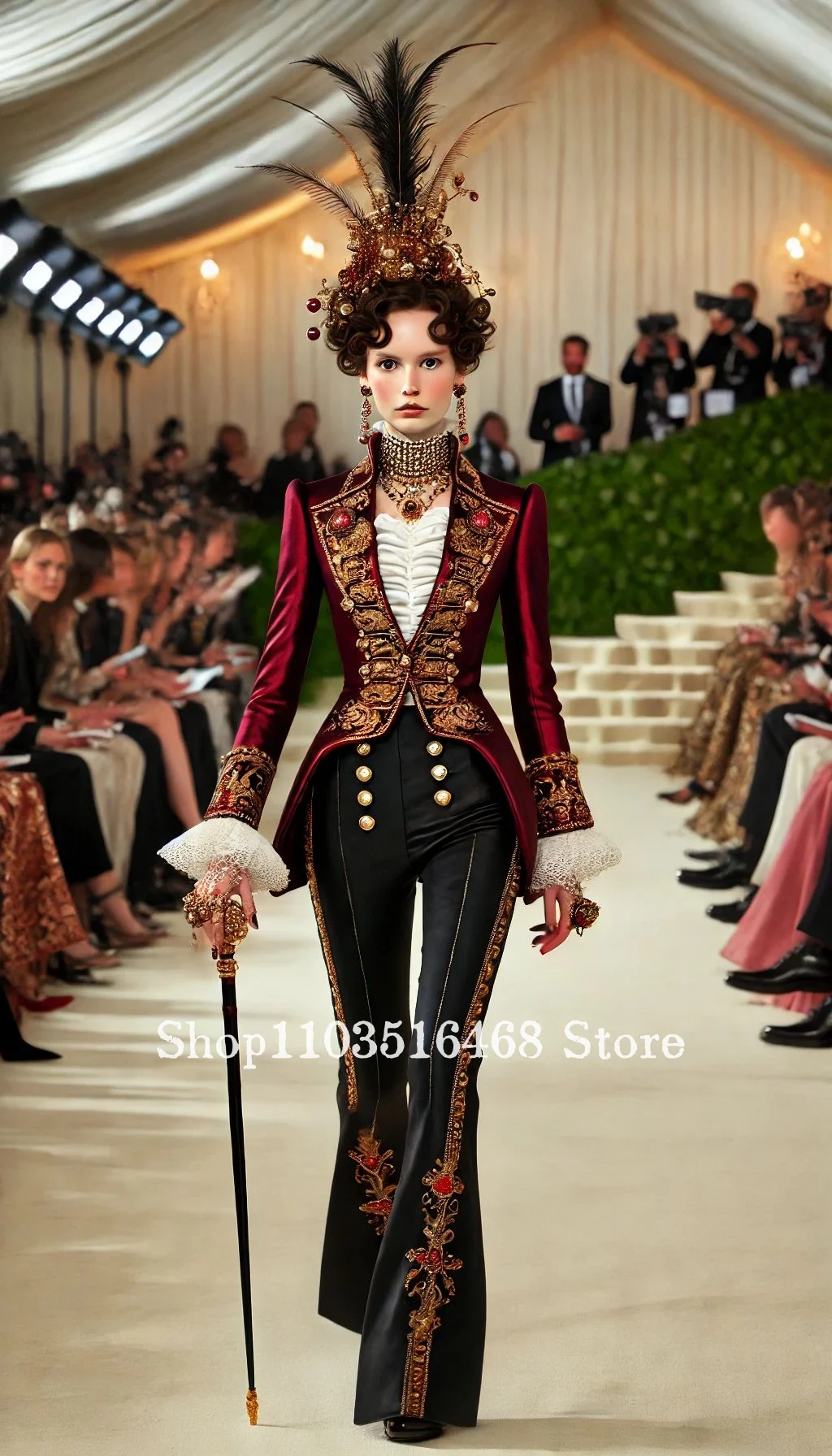 تخصيص Lavish خمر ثوب مسائي الفيكتوري المطرزة بأكمام طويلة رائع بذلة الكرة ثوب مناسبة خاصة #1