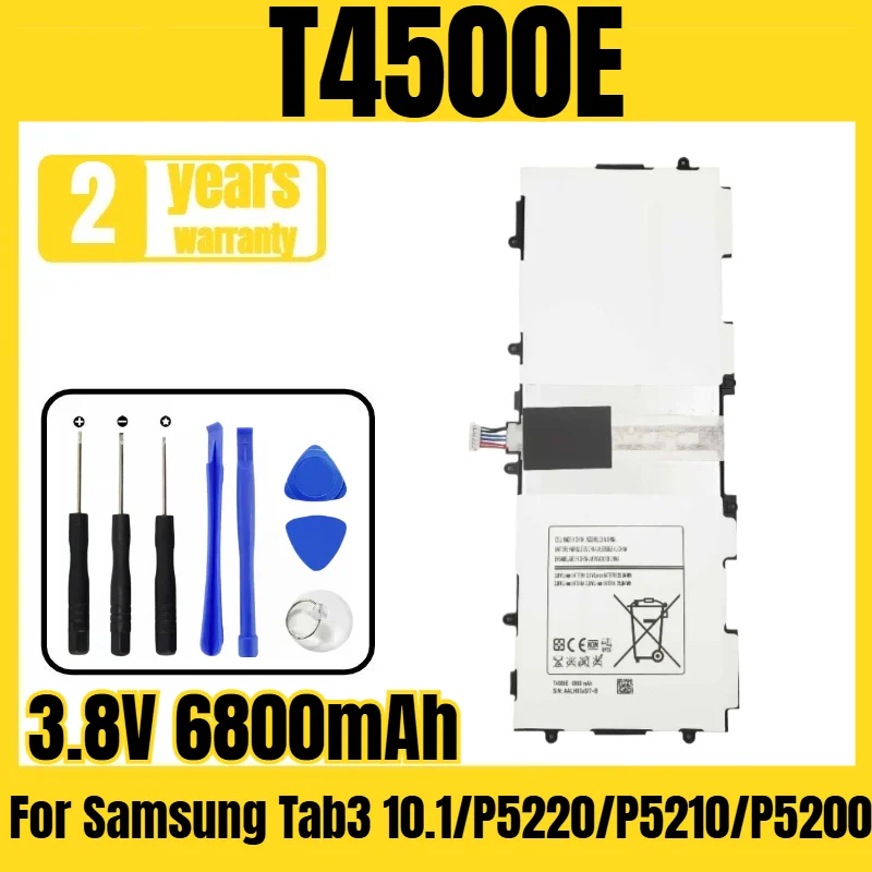 

Applicable to Samsung Tab3 10.1/P5220/P5210/P5200 battery T4500E tablet battery, new large capacity, free tool 3.8V 6800mAh