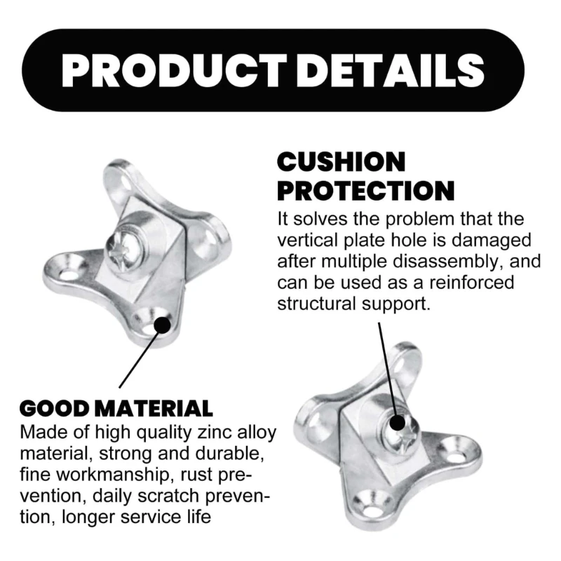 20 Pcs Removable Combination Butterfly Corner Code Zinc Alloy Corner Brace Metal Brackets Mounting Dropship