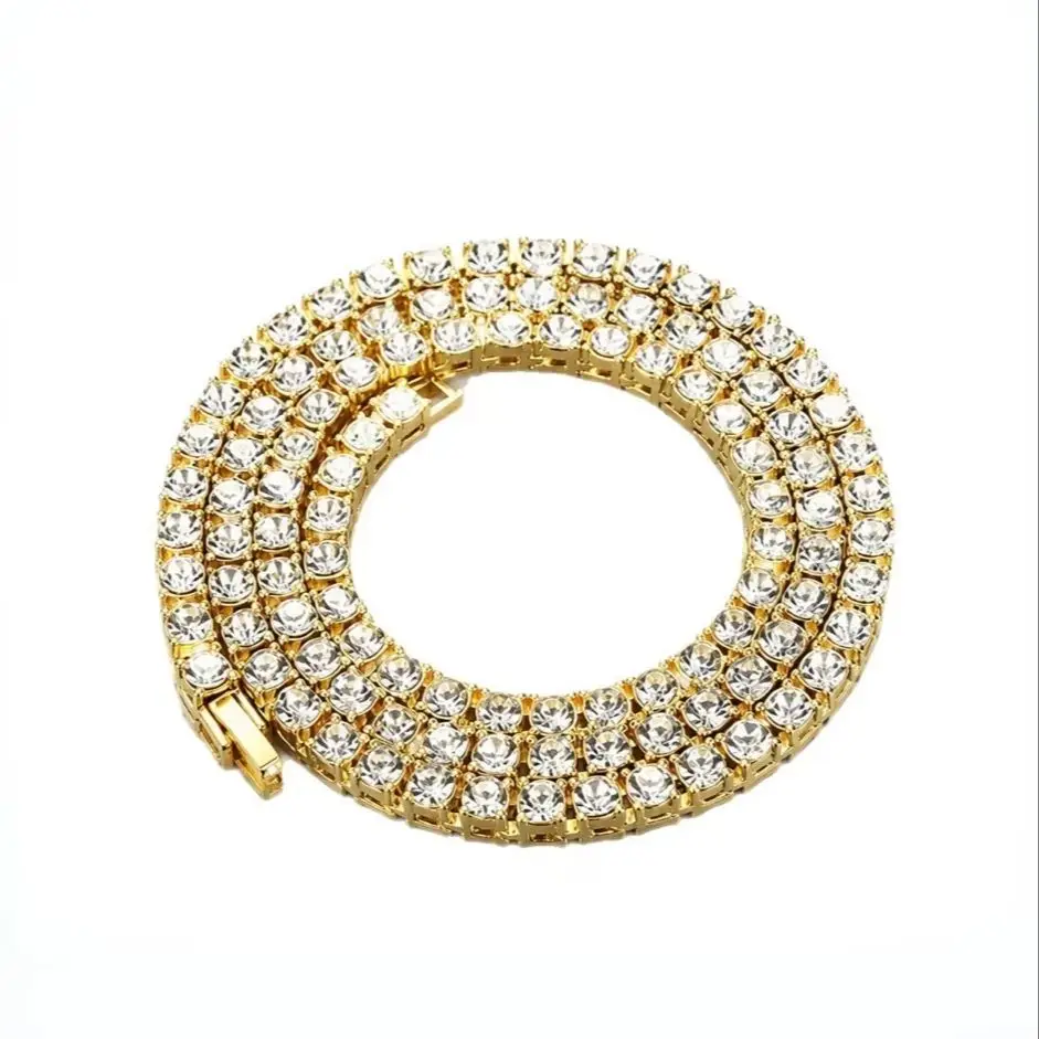 Classical 43/4/5MM Tennis Chain Iced Out Bracelet Necklace Men Fashion Hip-Hop Jewelry Women 8/16/18/20/24inch Choker Gift
