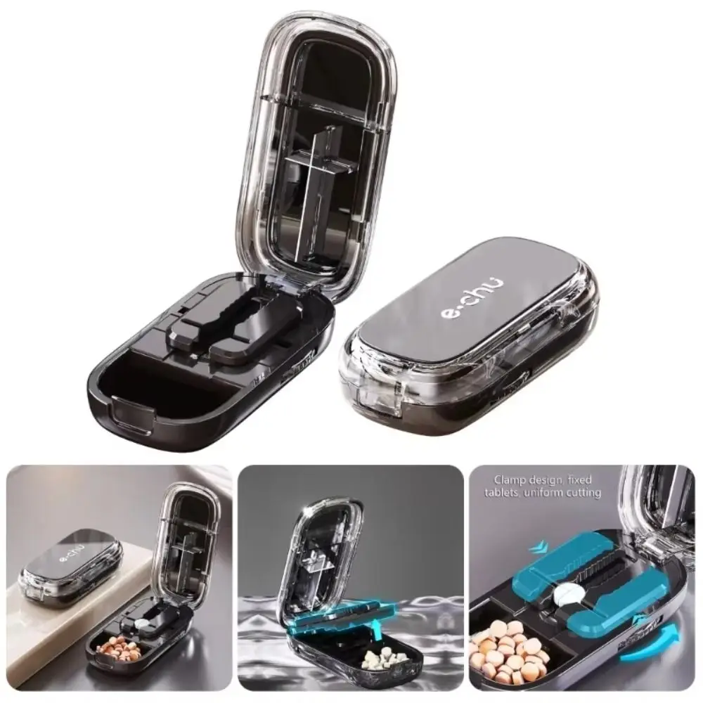 

Drug Tablet Quartering Pill Cutter Dustproof Divider Organizer Crusher Pill Cutter Pill Cutter Storage Box