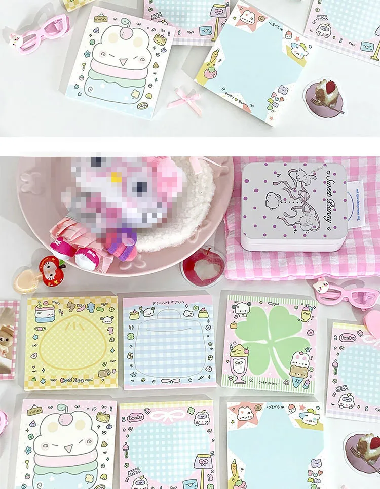 MINKYS 50 Blatt Kawaii Vierblättriges Kleeblatt, Notizblöcke, Papier, To-do-Liste, Tagebuch, Notizpapier, DIY-Material, Schreibwaren – Detail 11