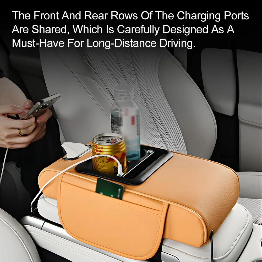 سيارة مركز وحدة التحكم مسند الذراع صندوق السماء المرصعة بالنجوم سقف الارتفاع زيادة سيارة حصيرة متعددة الوظائف صندوق تخزين الأنسجة للمركبات #3