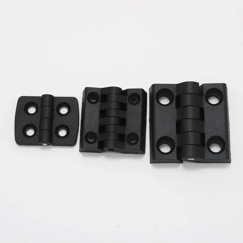 10pc Nylon Small Hinge Black Mini Plastic Door Bearing  Distribution Box Cabinet Door Industrial Box PP Adjustable Damping Hinge