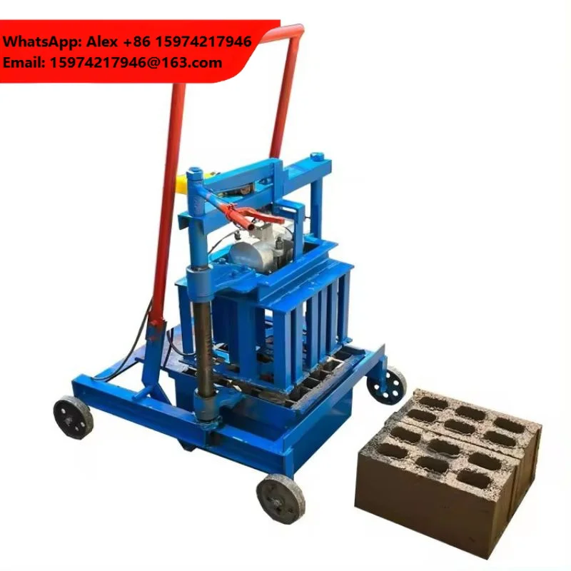 Manual Hand Press Brick Making Machine - Clay/Cement Interlocking Block Maker 800 Pcs/8H