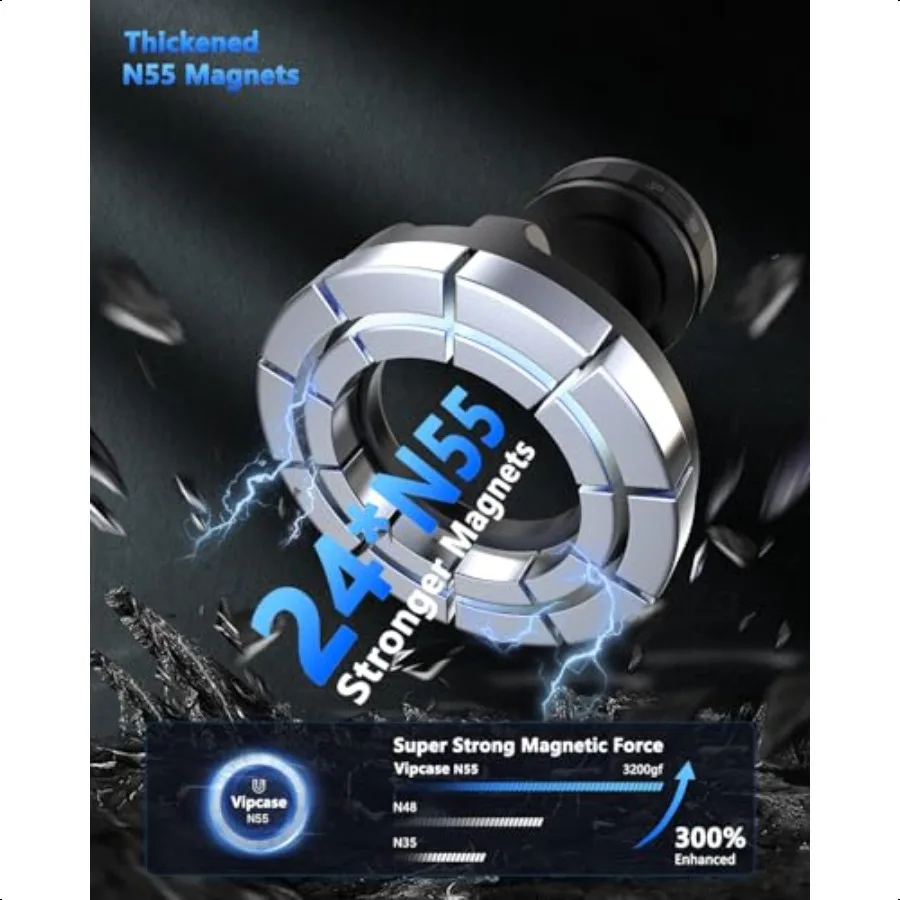 حامل هاتف السيارة المغناطيسي الفراغي لـ MagSafe [89+LBS شفط 3200gf مغناطيسي] حامل هاتف كأس شفط فائق قابل للتعديل 360 درجة fo