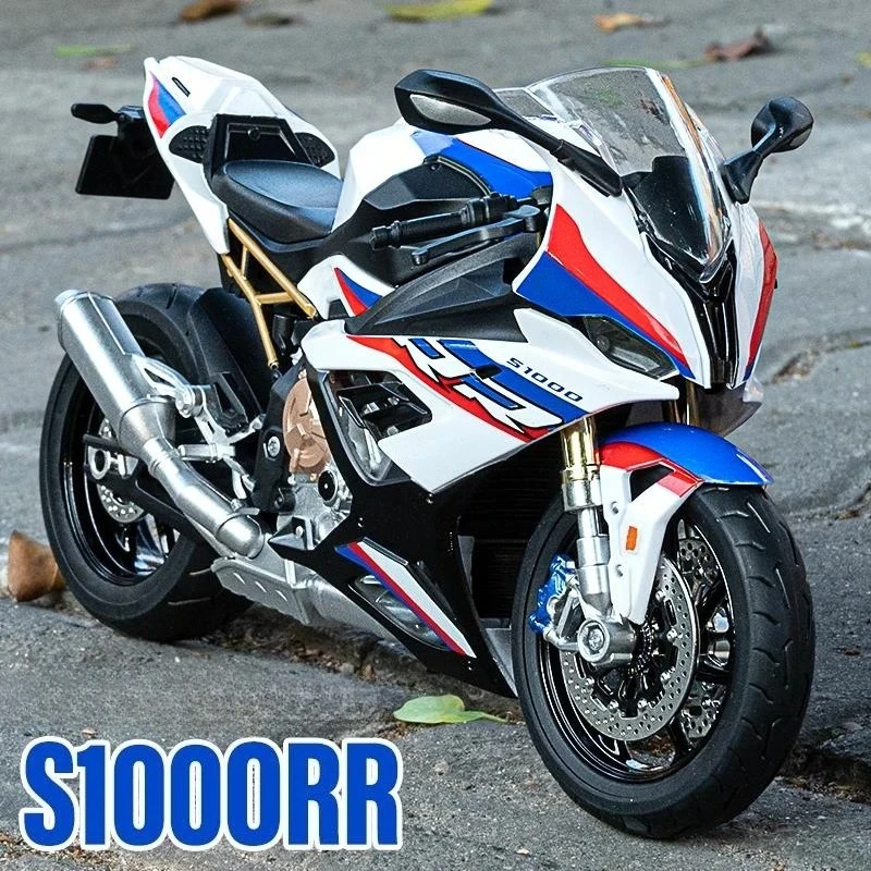 

1:9 S1000RR Large Size Alloy Die Cast Motorcycle Model Toy Car Collection Carrying Lighting Off Road Autocycle Toys Car ﻿M42