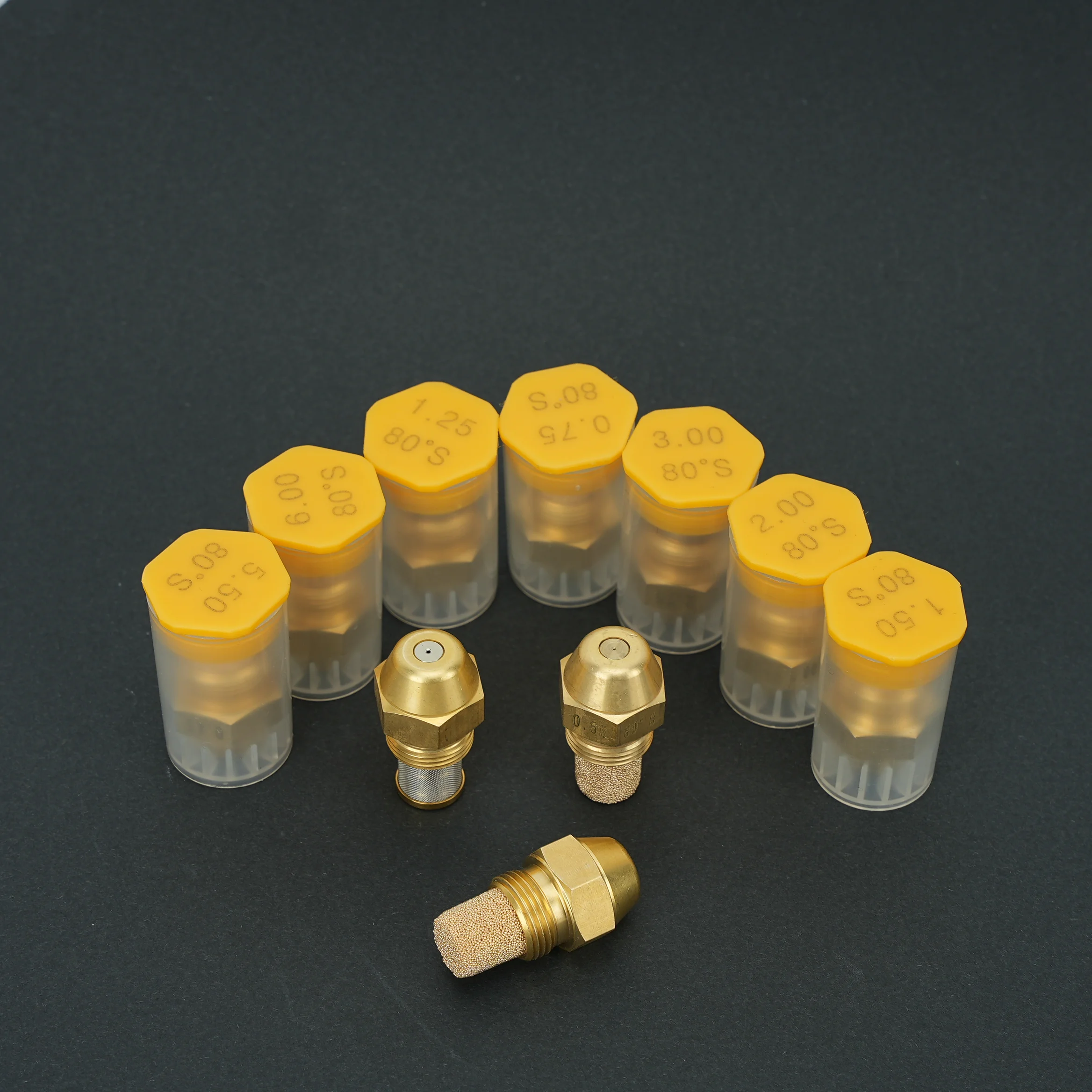 Oil Usage Boiler Combustion Injection Diesel Fuel Jet Brass Burner 80 Degree  Full Cone Nozzle Replacement Reduces