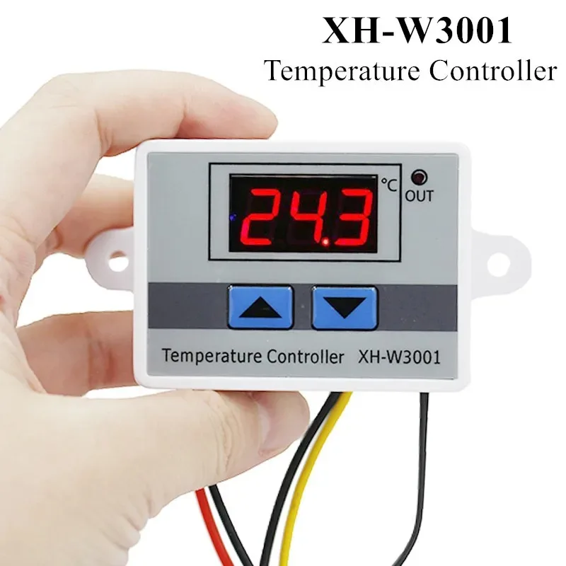 XH-W3001Digital LED Temperature Controller For Incubator Cooling Heating Switch Thermostat NTC Sensor With Probe 220v