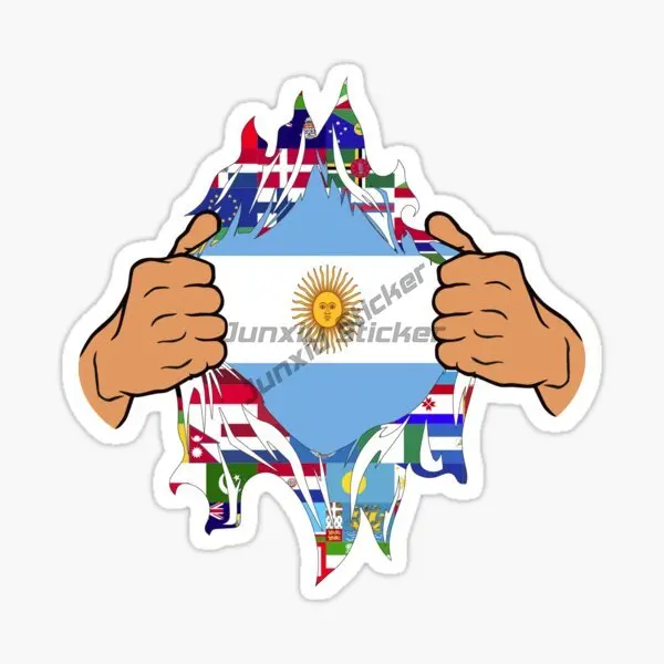 Argentina Football Flag Map Sticker Motorcycle Racing Laptop Helmet Car Decor Car Accessories Vinyl Autohesion Car Sticker - view 5