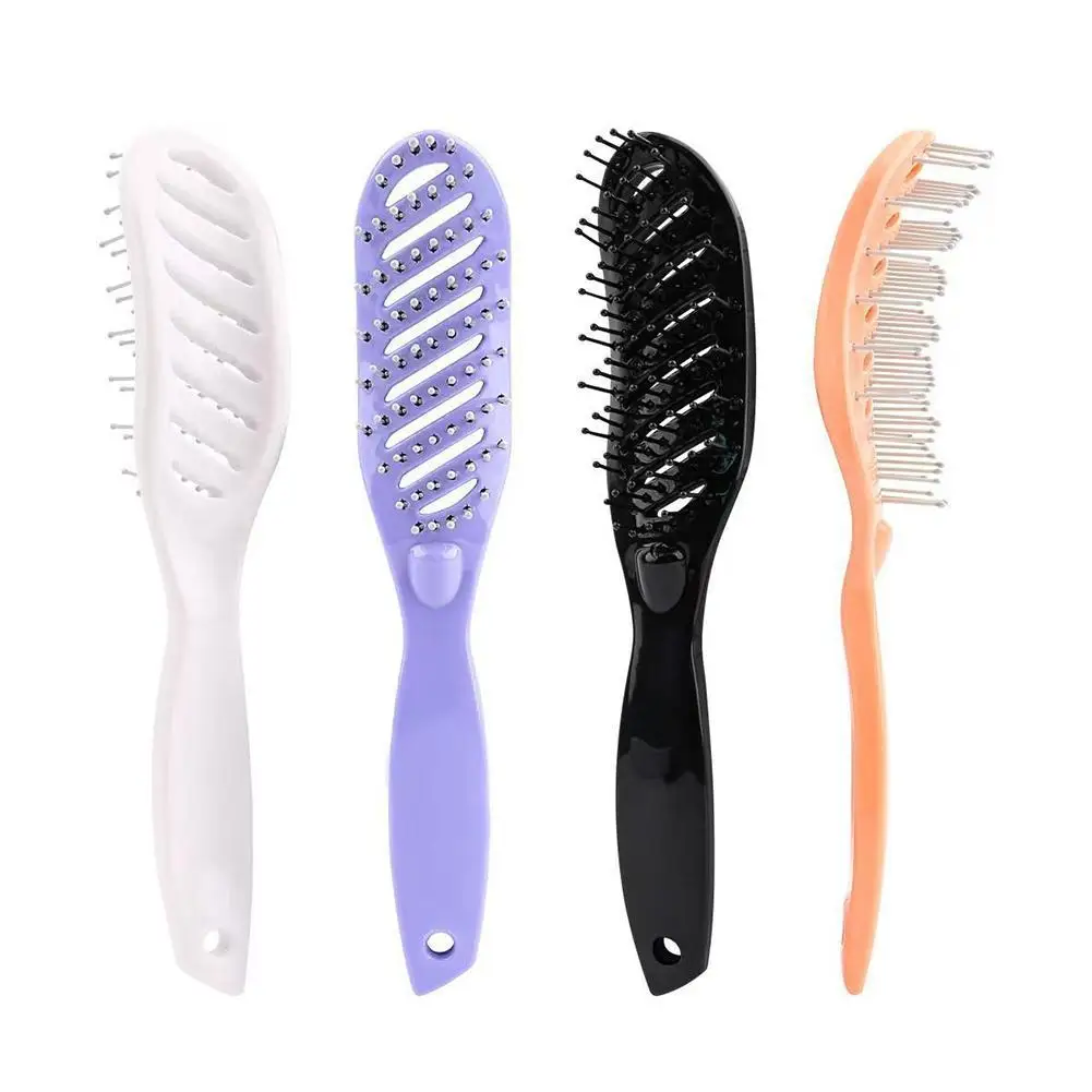 

Профессиональная расческа для укладки кудрявых волос, массажная расческа для кожи головы, изогнутая вентилируемая щетка, антистатическая изогнутая расческа, инструменты для укладки волос