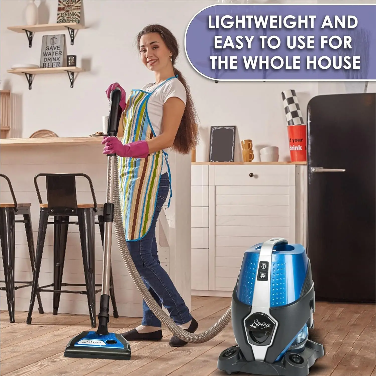 

Sirena Bagless Vacuum Cleaner Premium Pack - Water Filtration Vacuum - Bonus 2 Twister Air Purifier, HEPA Filter and Turbo Brush