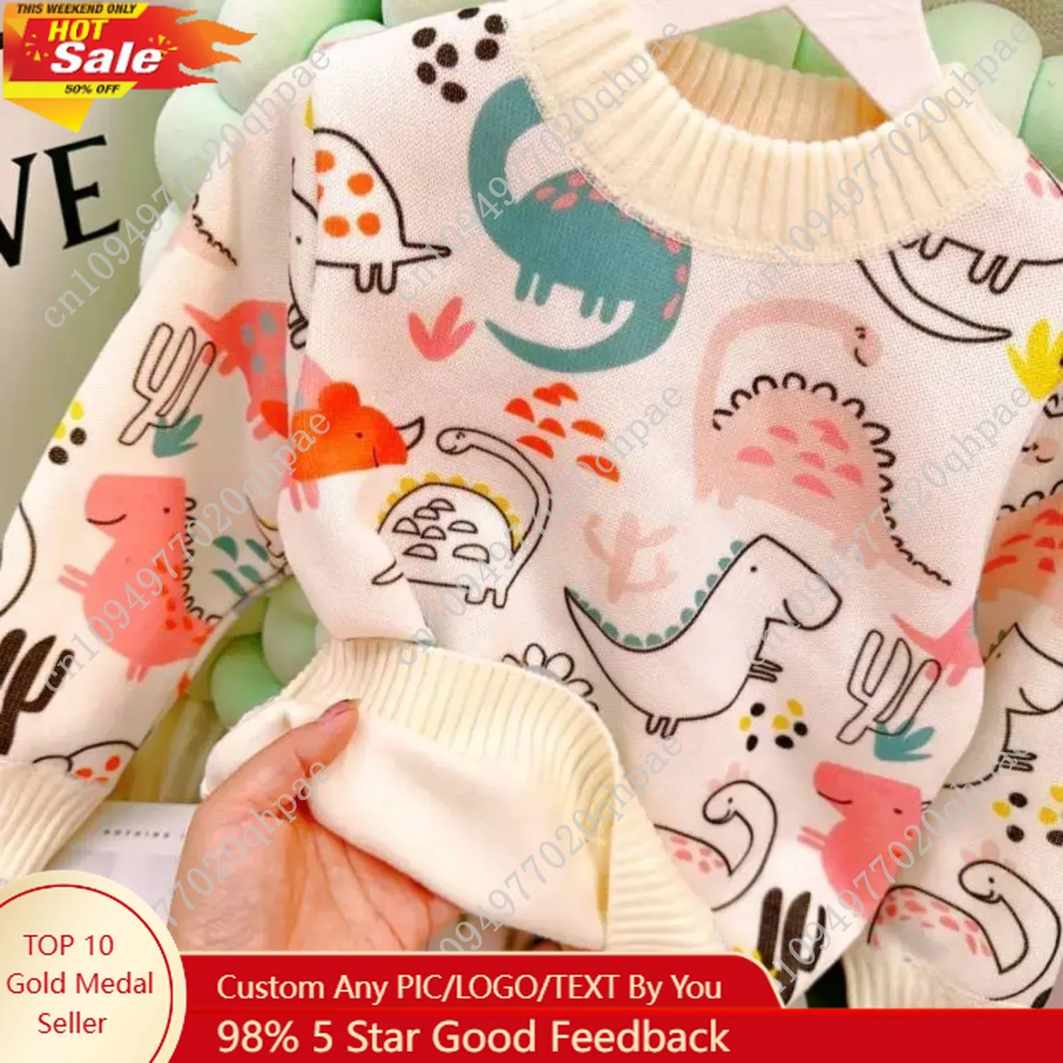 

Girls' sweater thickened autumn and winter new fashionable and good-looking children's knitted sweater girls' top sweet and cute