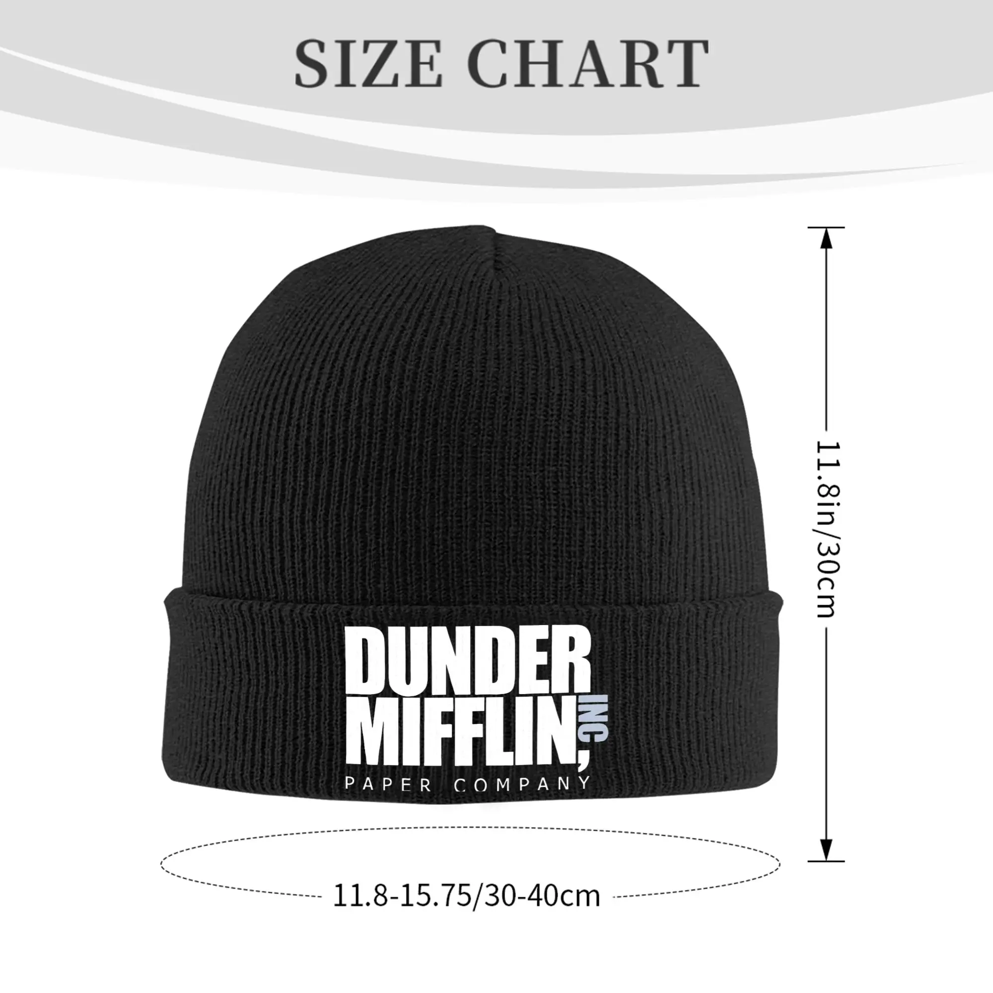 Dunder Mifflin Paper Company Hat Autumn Winter Beanies Fashion Harajuku Funny The Office Cap Men Women Acrylic Knitted Caps