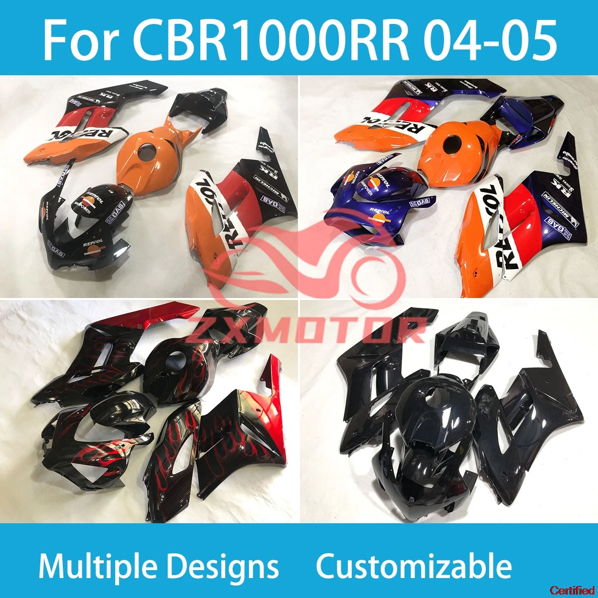 Fit For Honda CBR1000RR 04 05 Full Fairings CBR 1000RR 2004 2005 Motorcycle Plastic Cover Fairing Kit Body Set