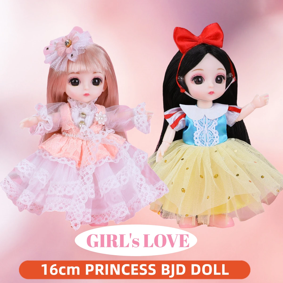 Cute 16cm BJD Doll with Clothes and Shoes 1/12 DIY Movable Joints Fashion Princess Figure Girl Boy Gift Toys