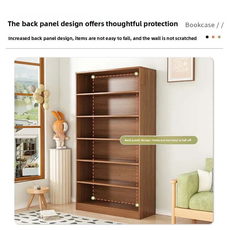 

Firm Bookcase Multi-layer storage shelf, solid wood color layered shelf, integrated bookshelfsturdy and durable