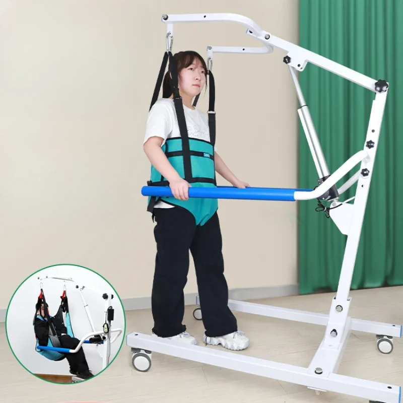 Multifunctional electric lifting and shifting machine for bedridden elderly home care walking assistance training lifting