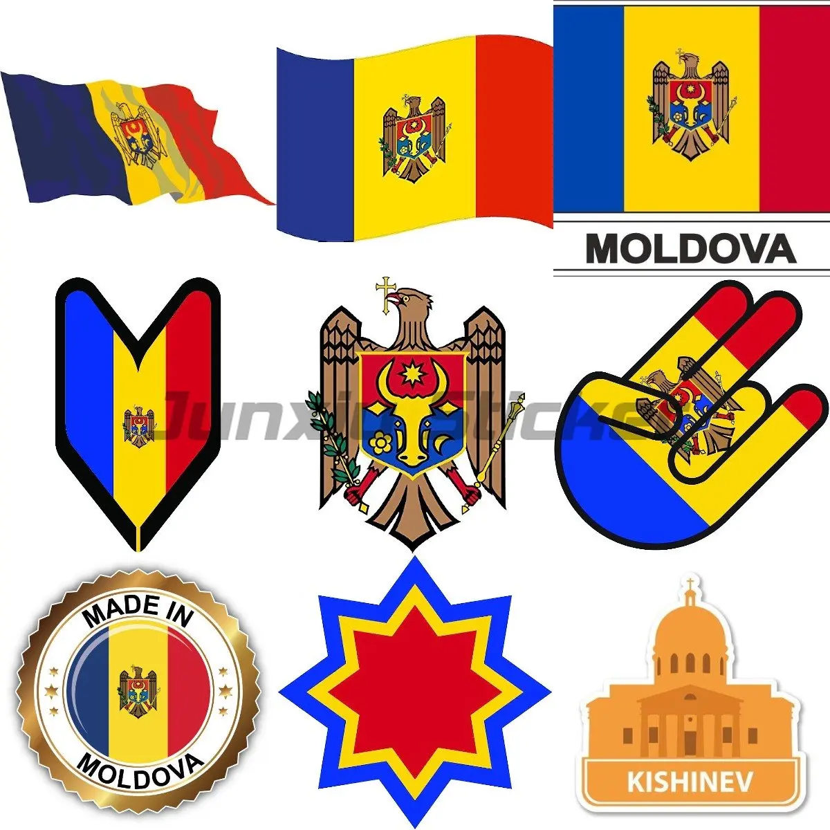 

Removable Decal Moldova Map Flag Car Sticker Waterproof Accessories on Bumper Rear Window Wall Kids Rooms Truck Big Stickers
