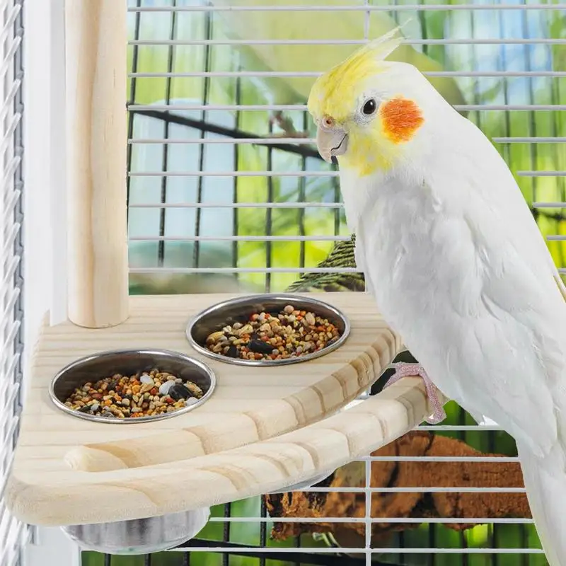 Bird Food Water Bowl Bird Water Feeder For Cage Bird Food Bowl Splash-Proof Parrot Cage Food And Water Bowl For Parakeet Canary