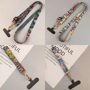 العالمي الهاتف كليب Antilost الرجعية نمط حزام Crossbody حزام طويل تعديل طول معلقة الرقبة حزام الهاتف المحمول الحبل