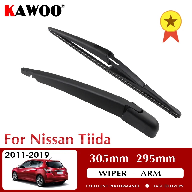 

KAWOO Car Rear Wiper Blade Blades Back Window Wipers Arm For Nissan Tiida Hatchback 2011-2019 305mm Windscreen Wiper