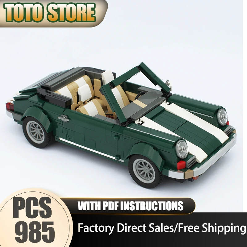 

Чемпион Скоростные автомобили Moc Строительные блоки Зеленый 911 Кабриолет Модель Технология Кирпич DIY Сборка Строительная игрушка Праздничные подарки