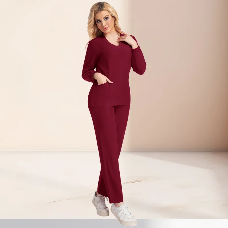 ขัดผู้ชายผู้หญิงขายส่งขัดเครื่องแบบ Medical Jogger ชุดพยาบาลอุปกรณ์เสริมคลินิกทันตกรรม Pet Grooming Scrub Top กางเกงชุด