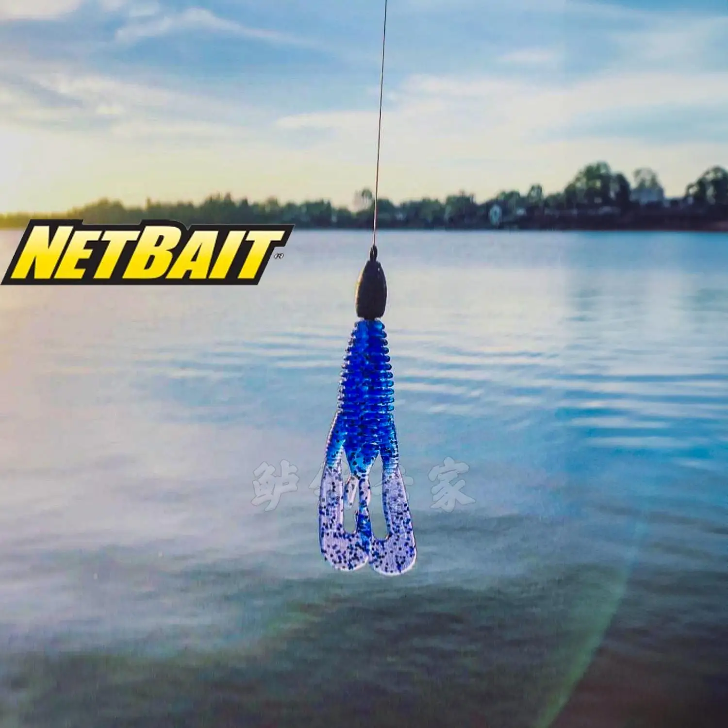 

NETBAIT American MINI KICKIN B 3.5 inch double kick shrimp with BAITFUEL Luya soft bait