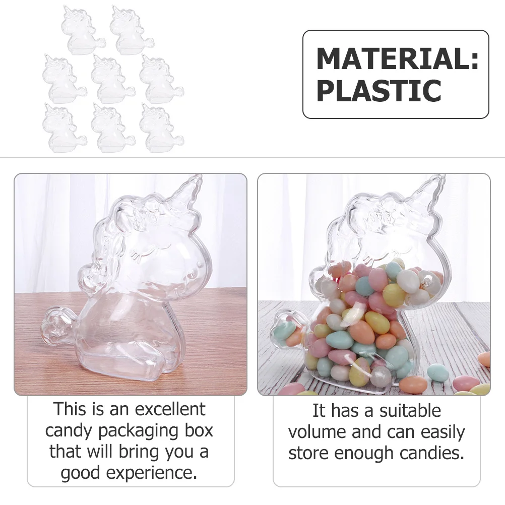 

8Pcs Unicorn-Shaped Candy Boxes Wedding Candy Storage Gift Packaging Party Wrapping Packaging Boxes Wrapping Pouch