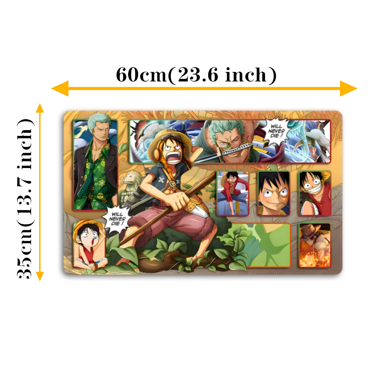 600x350mm opcg one piece playmat cartão de negociação tapete de jogo de batalha de cartas tapete de mesa para presente de natal