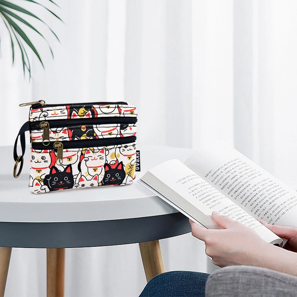 New Waterproof Coin Bag Simple Short Zipper Purse Multi-function Handbag