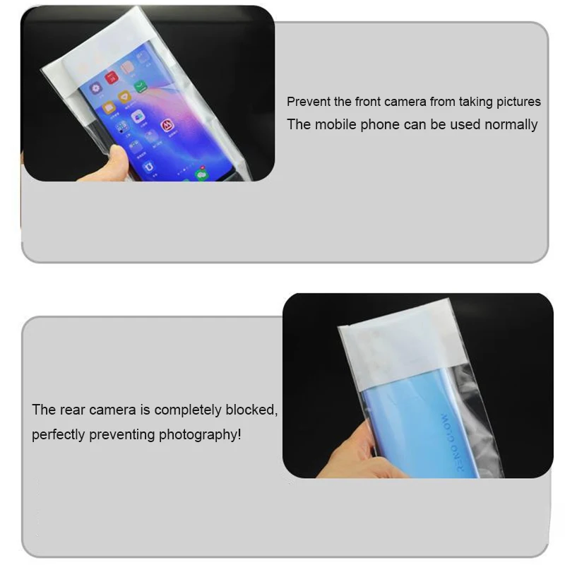 

300pcs Disposable Anti-camera Mobile Phone Bag No Photography Allowed Bag PE Confidential Bag Phone Pouch