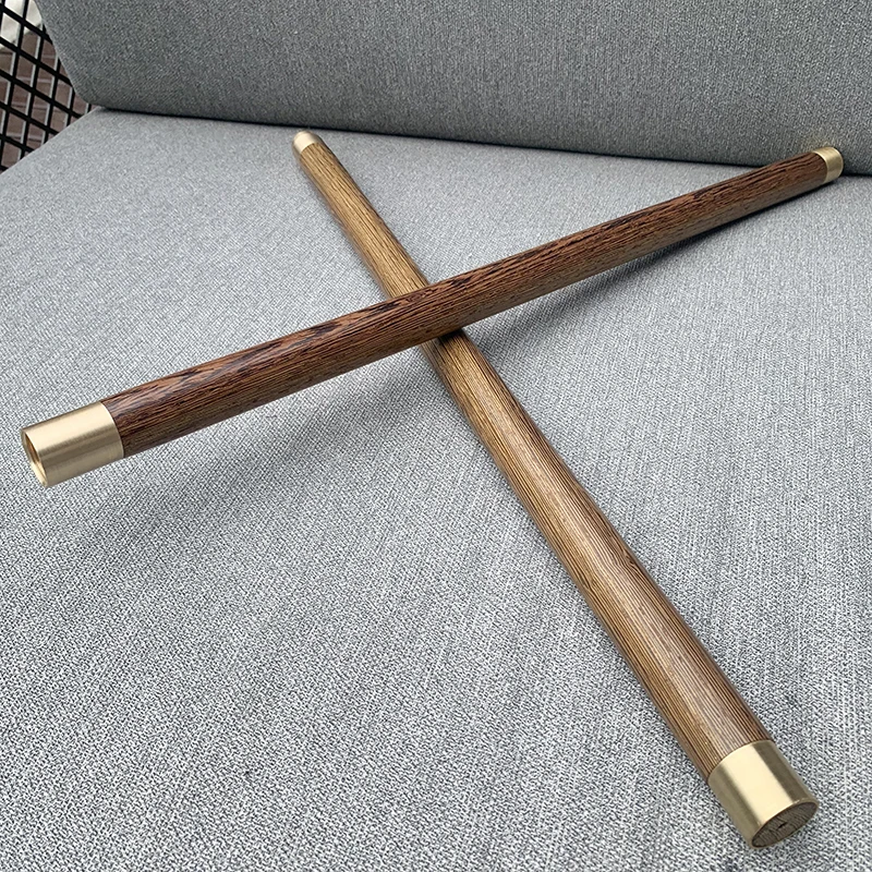 Wenge Hardwood Wushu Sticks Shaolin Sticks 2-Section Qigong Sticks Tai Chi Yangshengzhang Taiji Sticks