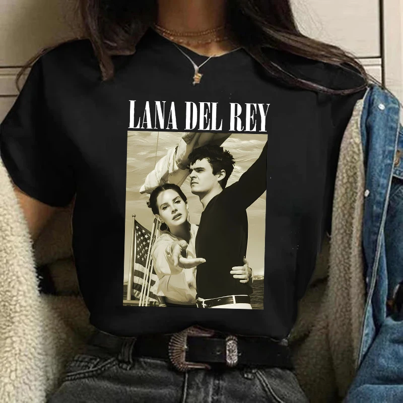 Neu in Lana Del Rey Ldr Segeln Grafiken T Shirt Harajuku Frauen Vintage Kurzhülse T-Shirt Streetwear Weibliche T-shirt