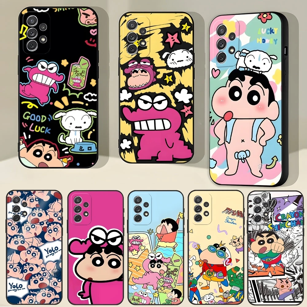 Crayon Shin-chans Phone Case For Samsung S23 Ultra S24 S22 S20 Fe S21 Plus Galaxy A54 A34 A24 A53 M54 Note 20 Back Cover