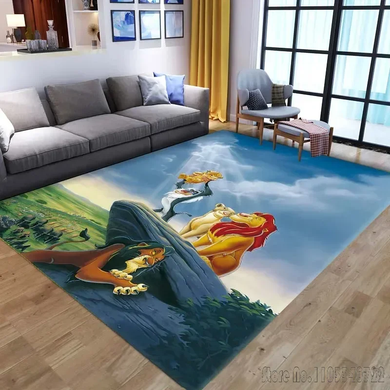 The Lion King Pattern Rug Carpets 80x120cm Decor for Bathroom Kids Floor Mat Living Room Children's Bedroom Sofa