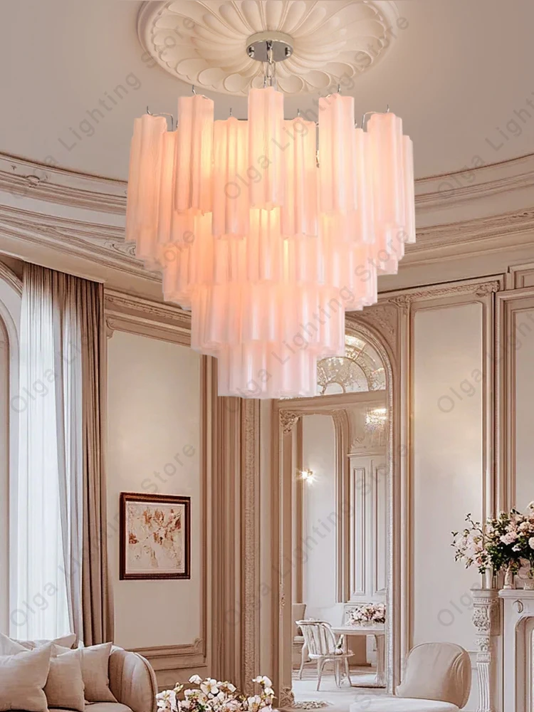 Led Chrome Ceiling Pendant Light Large, Luxury Classic Glass Chandeliers for Living Room Dining Table Decor Remote Control Lamp - view 3